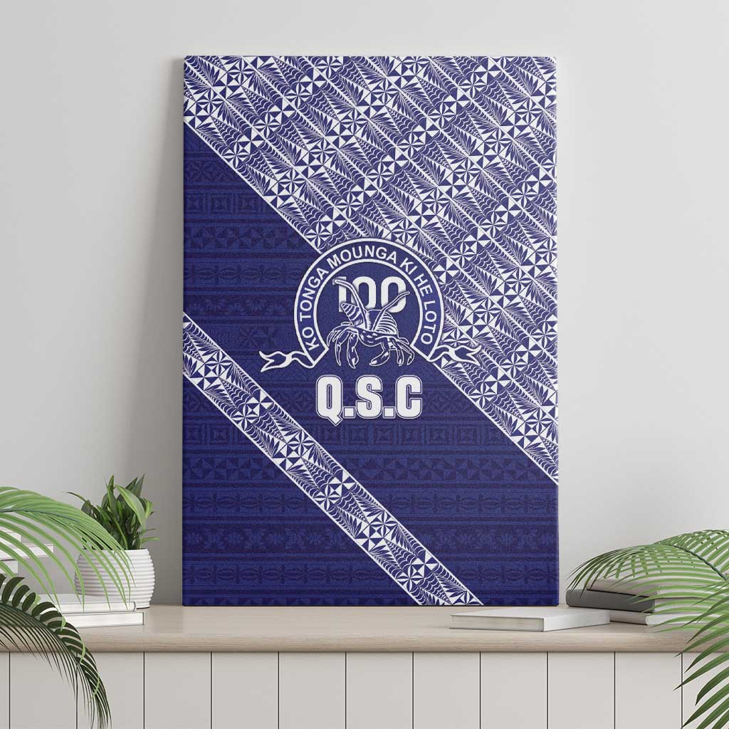 Tonga Queen Salote College Canvas Wall Art 100 Years Anniversary Navy Color