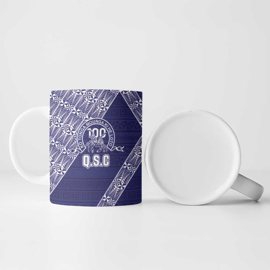 Tonga Queen Salote College Ceramic Mug 100 Years Anniversary Navy Color