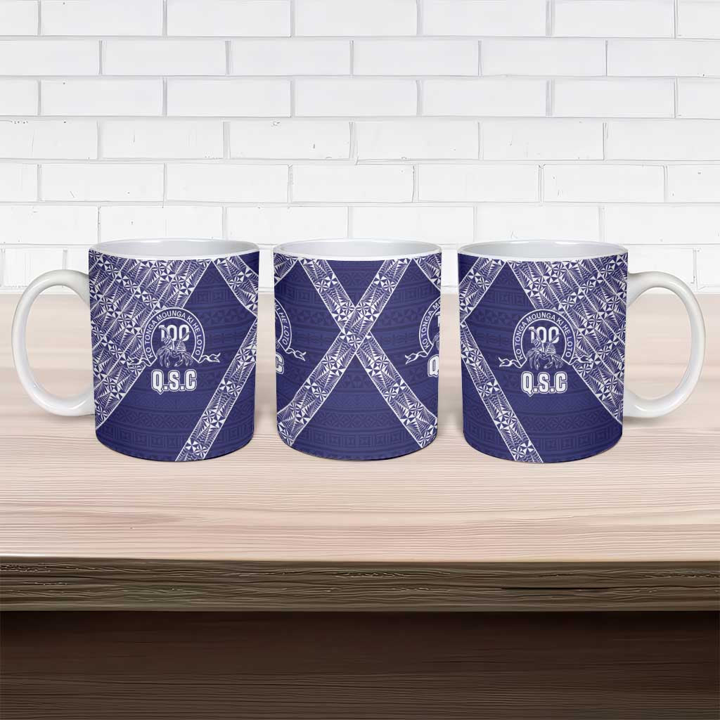 Tonga Queen Salote College Ceramic Mug 100 Years Anniversary Navy Color