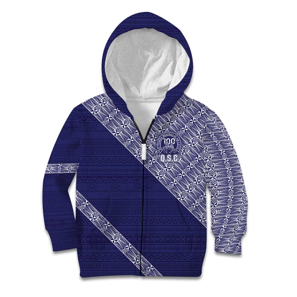 Tonga Queen Salote College Kid Hoodie 100 Years Anniversary Navy Color
