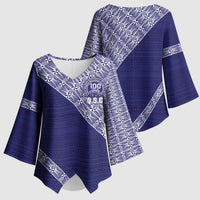 Tonga Queen Salote College Kimono Sleeve Blouse 100 Years Anniversary Navy Color