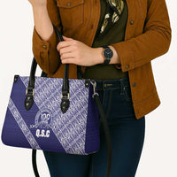 Tonga Queen Salote College Leather Bag 100 Years Anniversary Navy Color