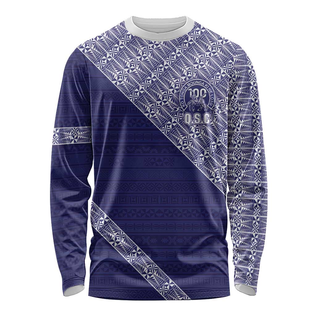Tonga Queen Salote College Long Sleeve Shirt 100 Years Anniversary Navy Color