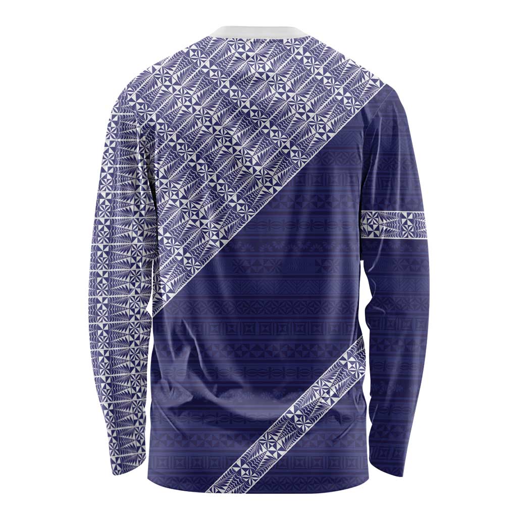 Tonga Queen Salote College Long Sleeve Shirt 100 Years Anniversary Navy Color