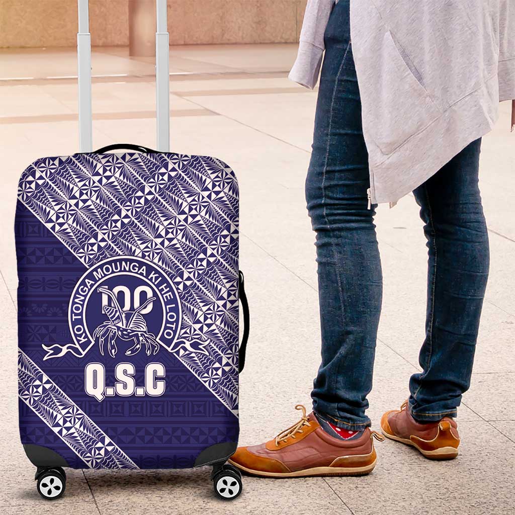 Tonga Queen Salote College Luggage Cover 100 Years Anniversary Navy Color