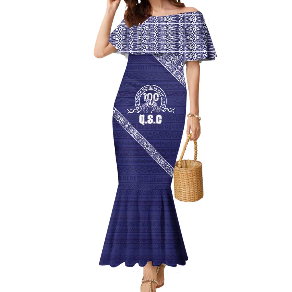 Tonga Queen Salote College Mermaid Dress 100 Years Anniversary Navy Color