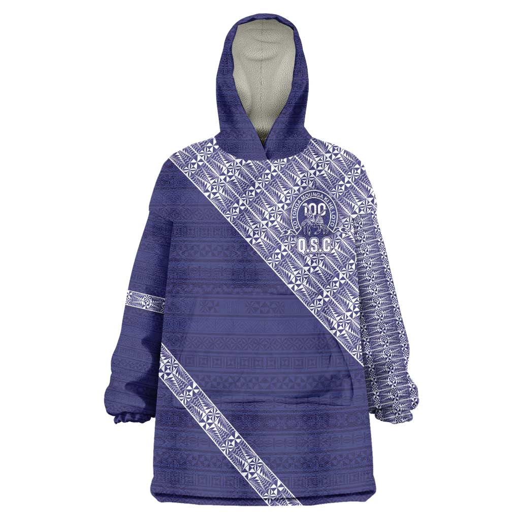 Tonga Queen Salote College Wearable Blanket Hoodie 100 Years Anniversary Navy Color
