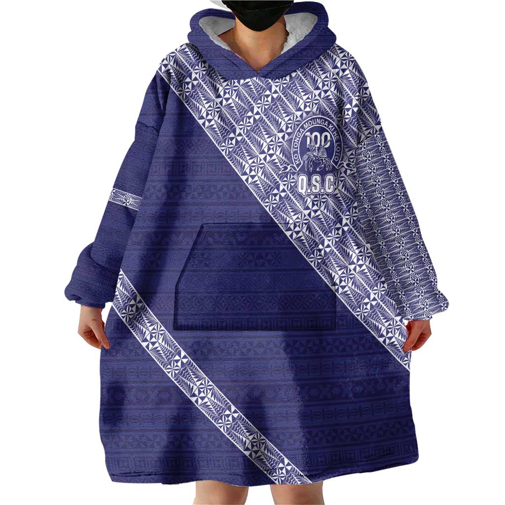 Tonga Queen Salote College Wearable Blanket Hoodie 100 Years Anniversary Navy Color