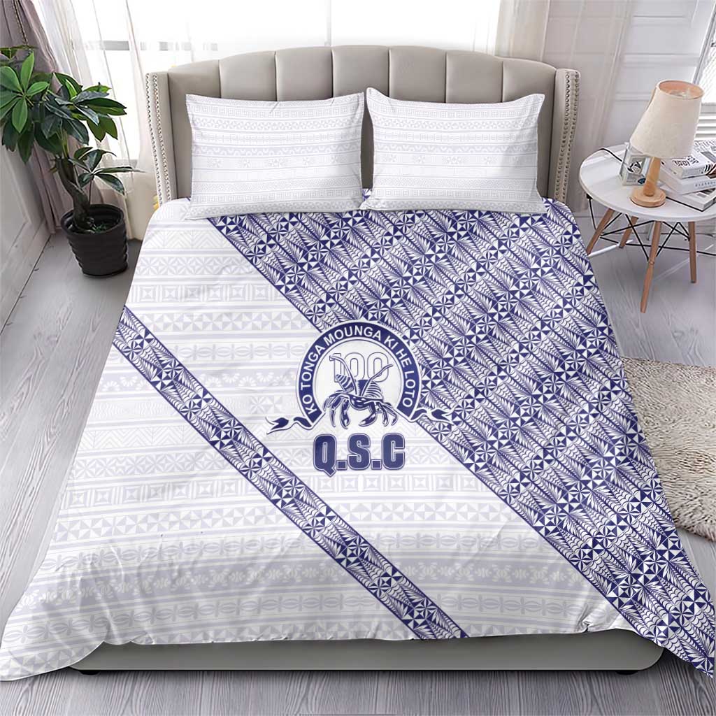 Tonga Queen Salote College Bedding Set 100 Years Anniversary White Color
