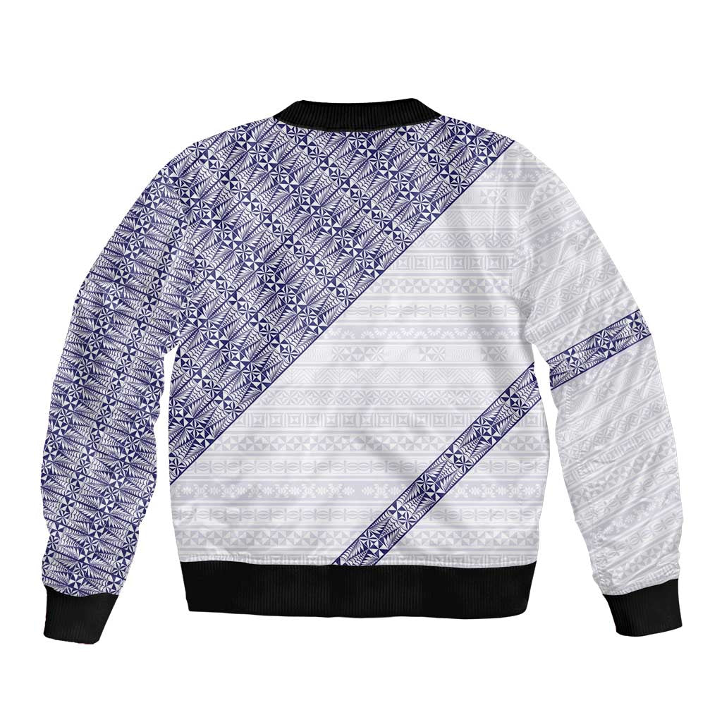 Tonga Queen Salote College Bomber Jacket 100 Years Anniversary White Color