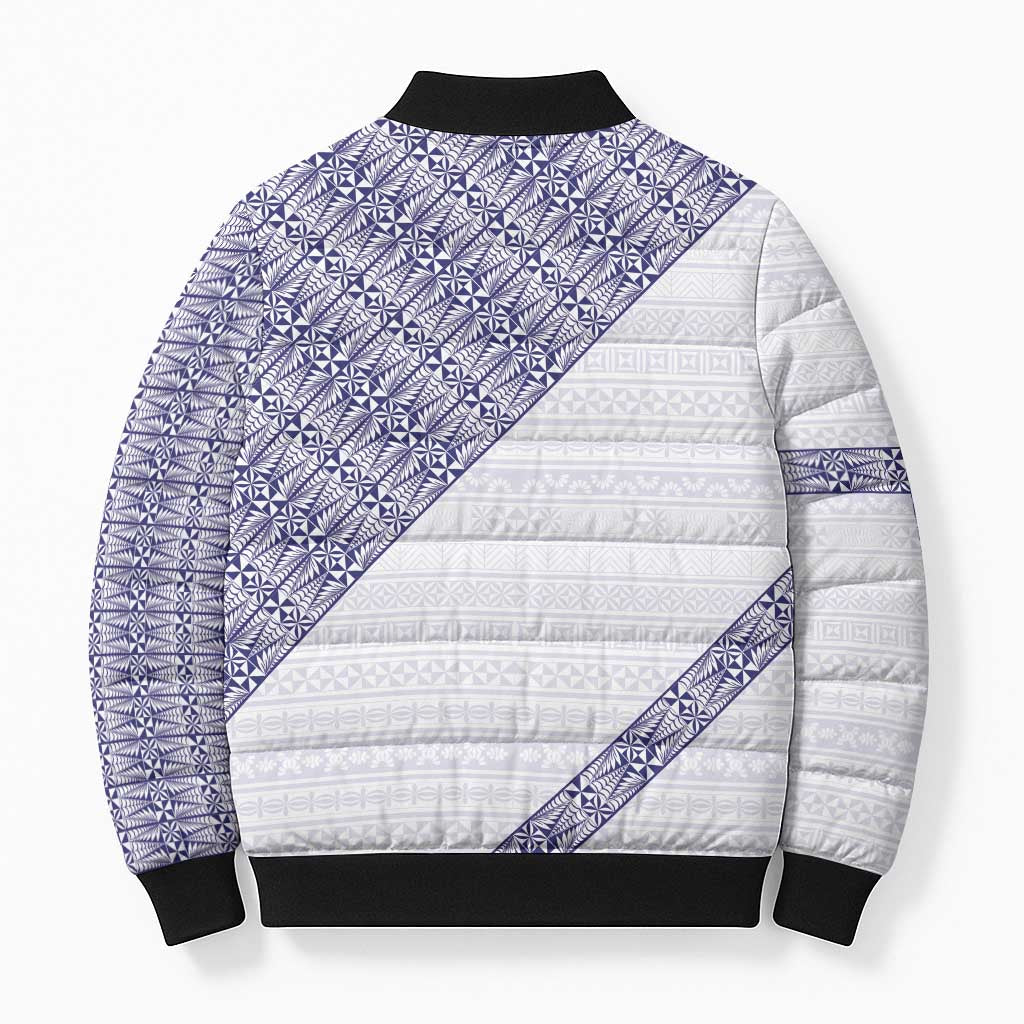 Tonga Queen Salote College Bomber Puffer Jacket 100 Years Anniversary White Color