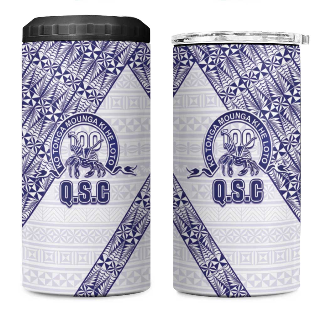 Tonga Queen Salote College 4 in 1 Can Cooler Tumbler 100 Years Anniversary White Color