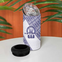 Tonga Queen Salote College 4 in 1 Can Cooler Tumbler 100 Years Anniversary White Color