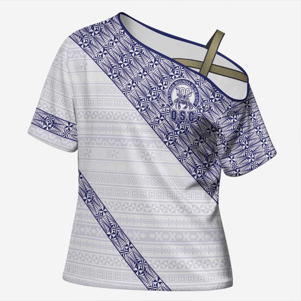 Tonga Queen Salote College Cross Shoulder Shirt 100 Years Anniversary White Color