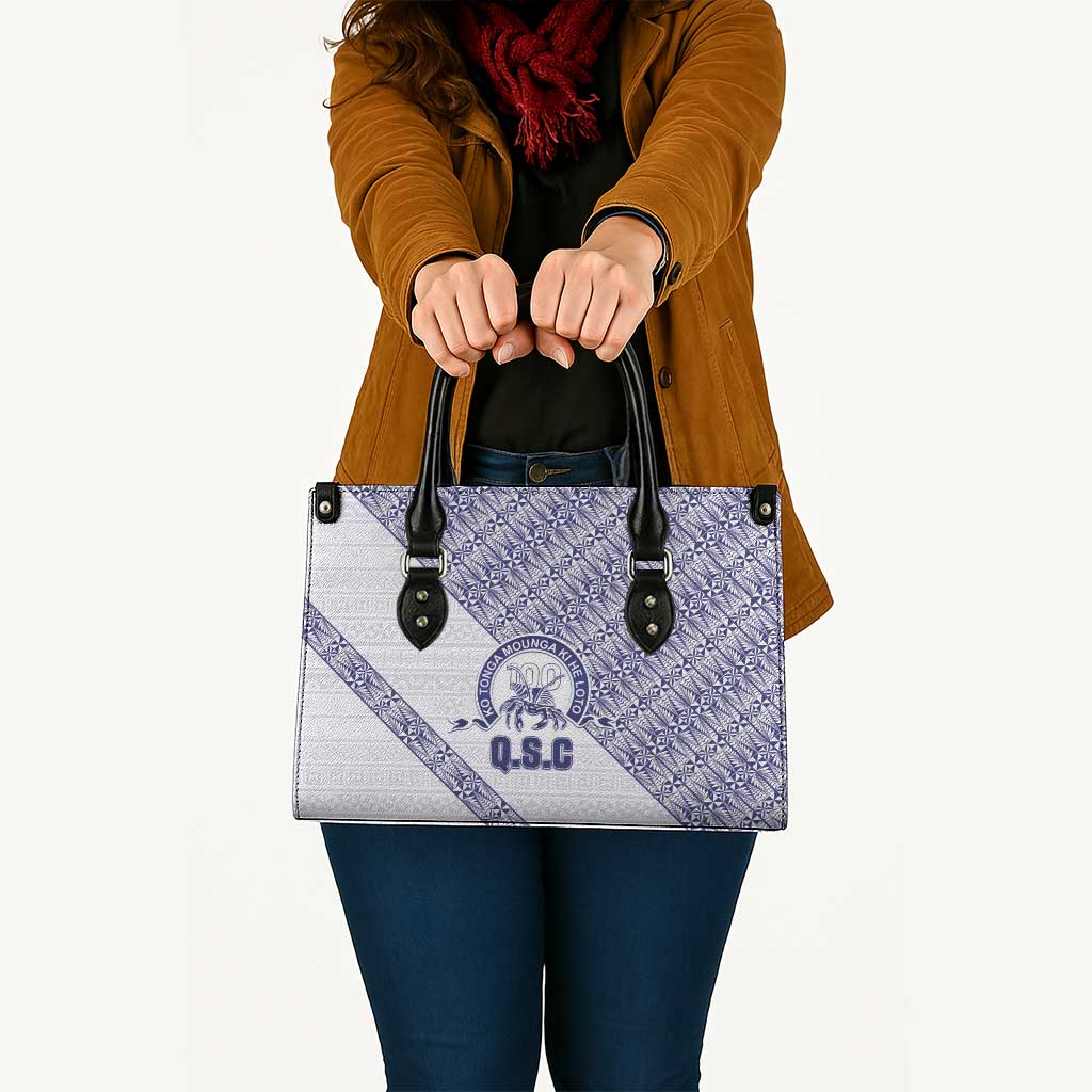 Tonga Queen Salote College Leather Bag 100 Years Anniversary White Color