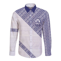 Tonga Queen Salote College Long Sleeve Button Shirt 100 Years Anniversary White Color