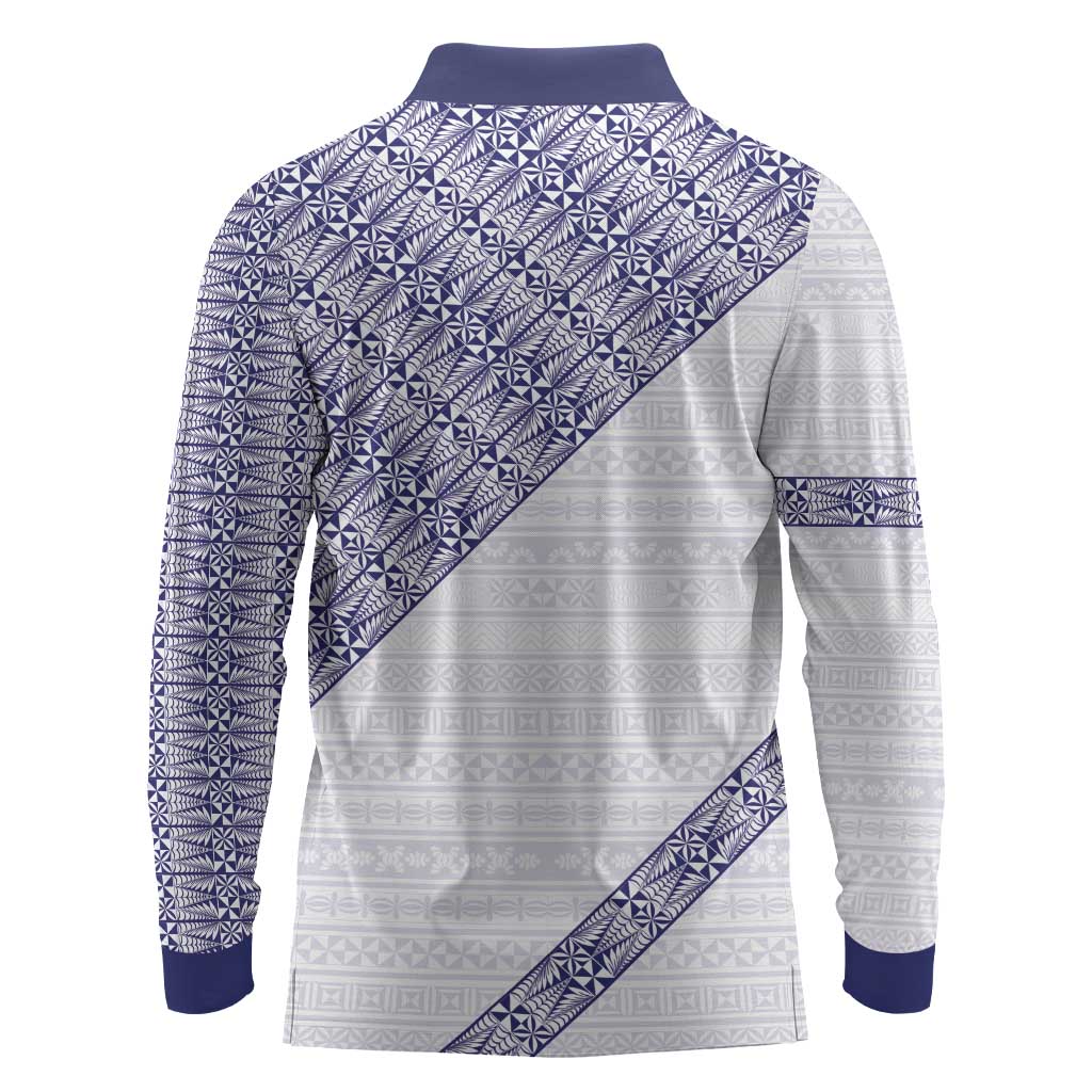 Tonga Queen Salote College Long Sleeve Polo Shirt 100 Years Anniversary White Color