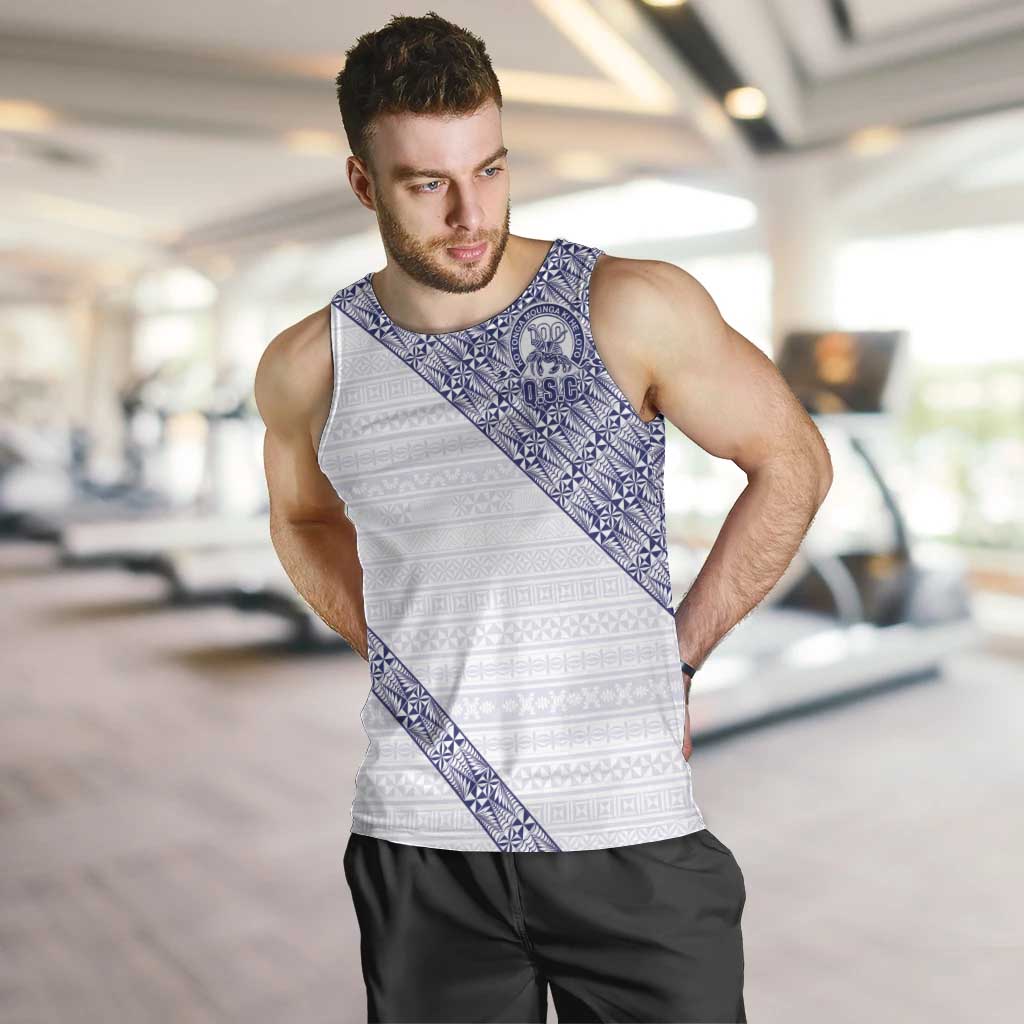 Tonga Queen Salote College Men Tank Top 100 Years Anniversary White Color