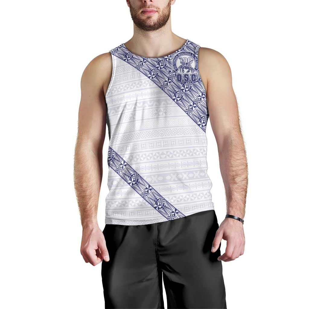 Tonga Queen Salote College Men Tank Top 100 Years Anniversary White Color