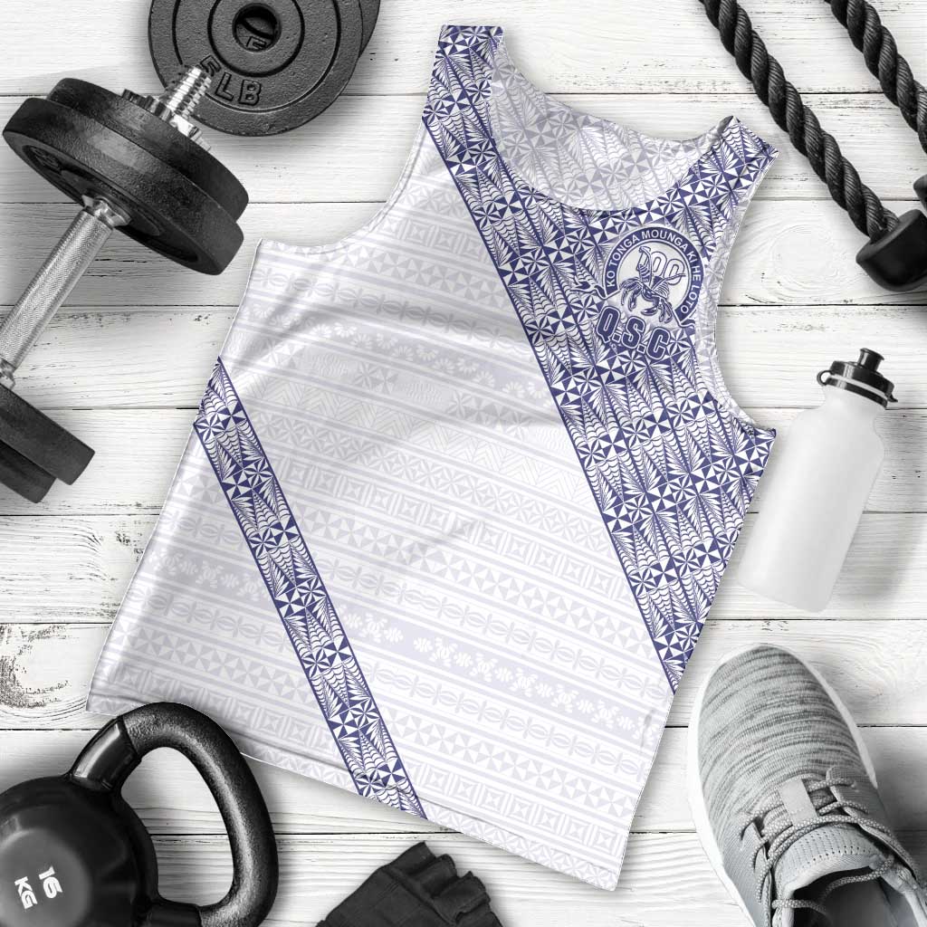 Tonga Queen Salote College Men Tank Top 100 Years Anniversary White Color