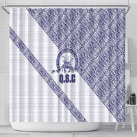 Tonga Queen Salote College Shower Curtain 100 Years Anniversary White Color