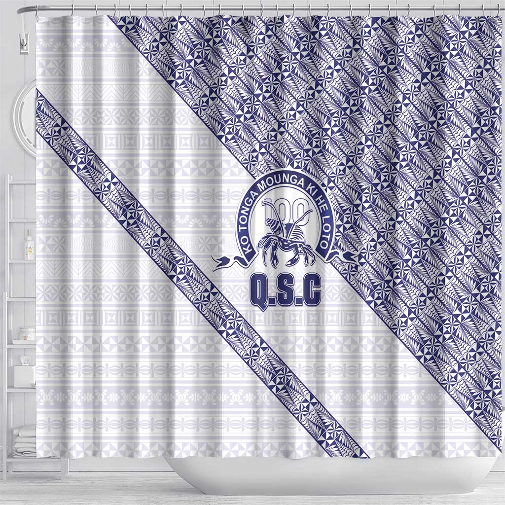 Tonga Queen Salote College Shower Curtain 100 Years Anniversary White Color