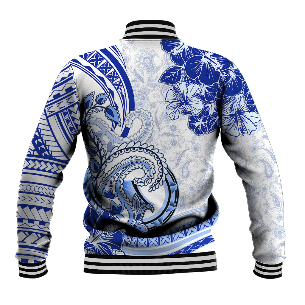 Polynesia Paisley Baseball Jacket Mix Navy Polynesian Pattern LT05 - Polynesian Pride