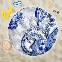 Polynesia Paisley Beach Blanket Mix Navy Polynesian Pattern LT05 One Size 150cm Navy - Polynesian Pride