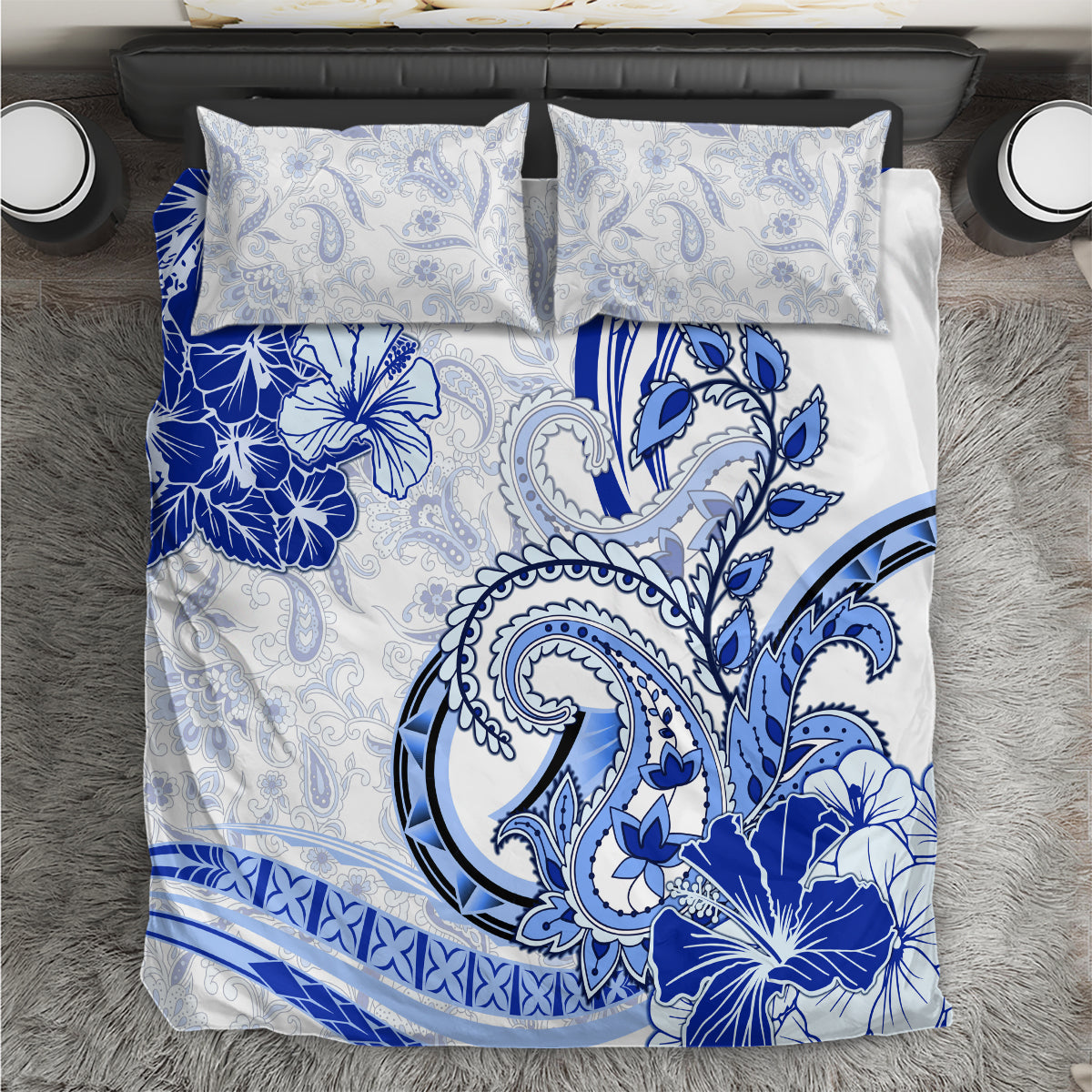 Polynesia Paisley Bedding Set Mix Navy Polynesian Pattern