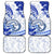 Polynesia Paisley Car Mats Mix Navy Polynesian Pattern