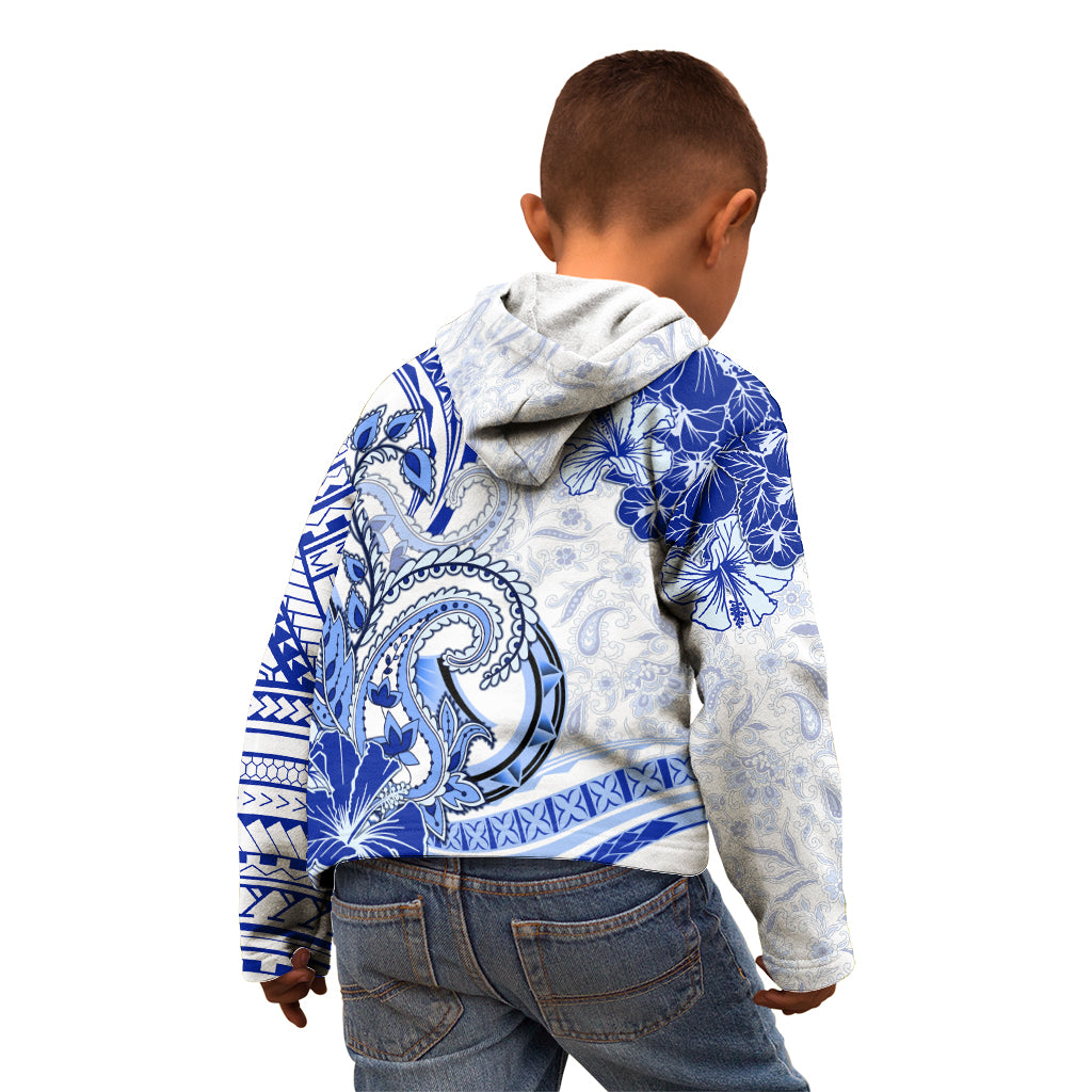Polynesia Paisley Kid Hoodie Mix Navy Polynesian Pattern LT05 - Polynesian Pride