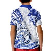 Polynesia Paisley Kid Polo Shirt Mix Navy Polynesian Pattern LT05 - Polynesian Pride