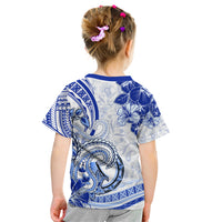 Polynesia Paisley Kid T Shirt Mix Navy Polynesian Pattern LT05 - Polynesian Pride