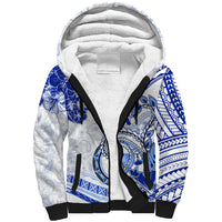 Polynesia Paisley Sherpa Hoodie Mix Navy Polynesian Pattern LT05 Unisex Navy - Polynesian Pride