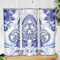 Polynesia Paisley Skinny Tumbler Mix Navy Polynesian Pattern