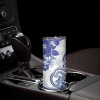 Polynesia Paisley Skinny Tumbler Mix Navy Polynesian Pattern