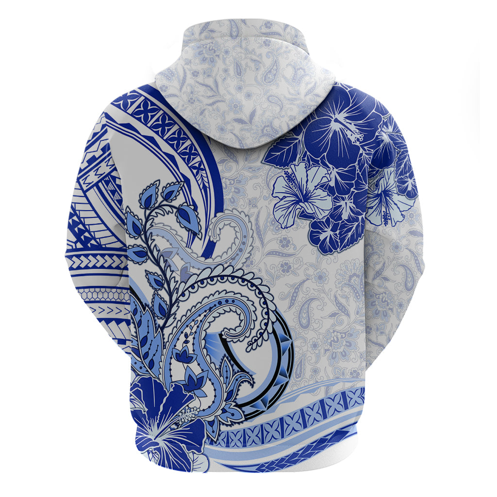 Polynesia Paisley Zip Hoodie Mix Navy Polynesian Pattern LT05 - Polynesian Pride