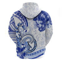 Polynesia Paisley Zip Hoodie Mix Navy Polynesian Pattern LT05 - Polynesian Pride