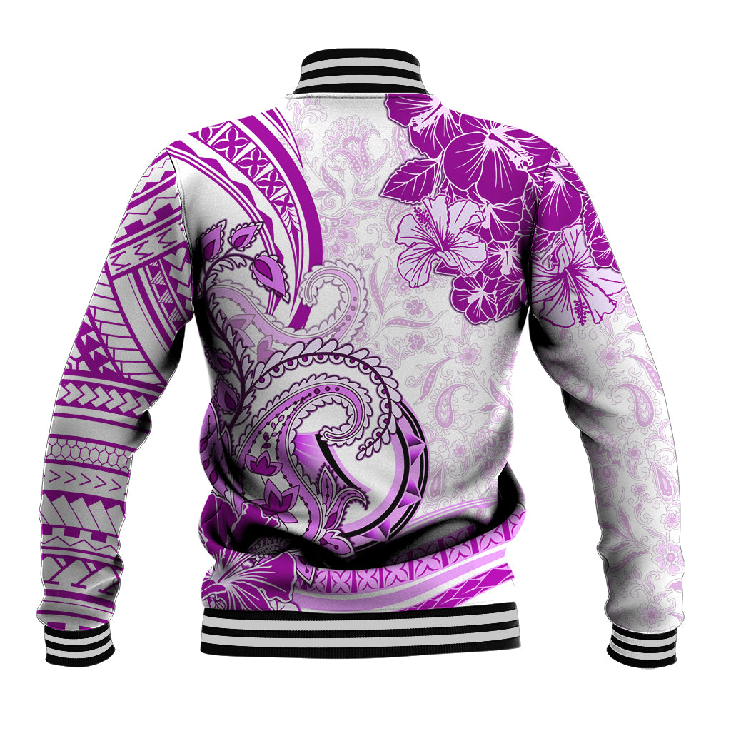 Polynesia Paisley Baseball Jacket Mix Pink Polynesian Pattern LT05 - Polynesian Pride