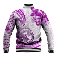 Polynesia Paisley Baseball Jacket Mix Pink Polynesian Pattern LT05 - Polynesian Pride
