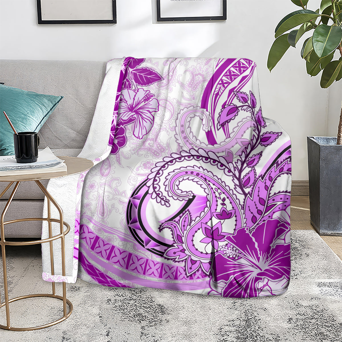 Polynesia Paisley Blanket Mix Pink Polynesian Pattern LT05 - Polynesian Pride