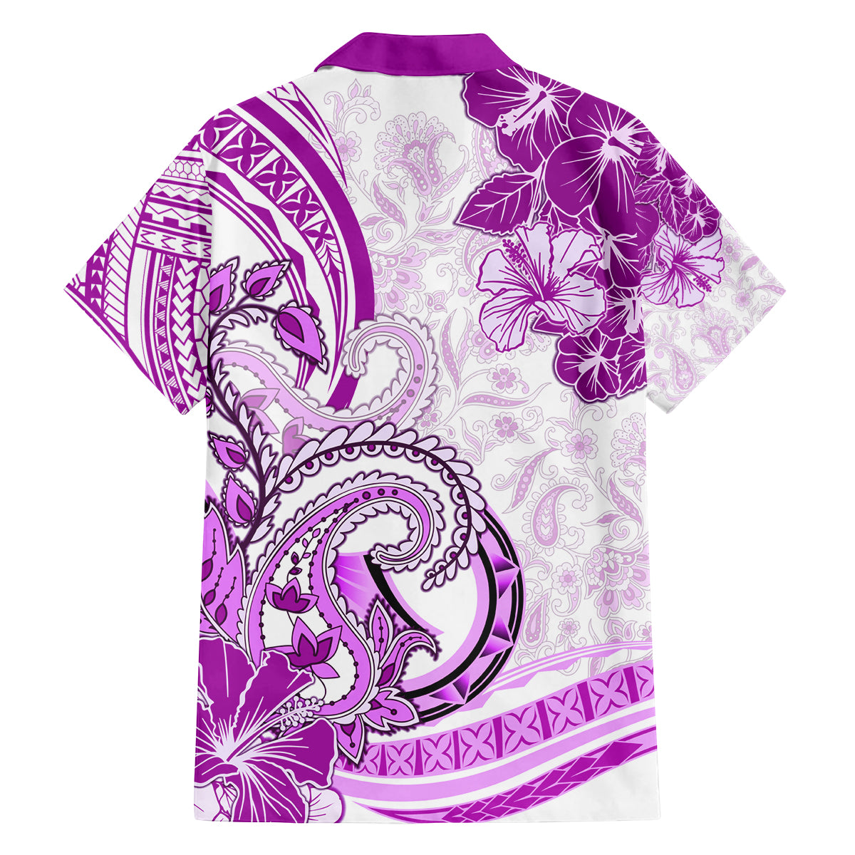 Polynesia Paisley Family Matching Long Sleeve Bodycon Dress and Hawaiian Shirt Mix Pink Polynesian Pattern LT05 - Polynesian Pride