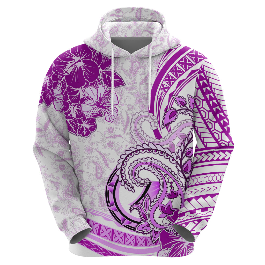 Polynesia Paisley Hoodie Mix Pink Polynesian Pattern LT05 - Polynesian Pride