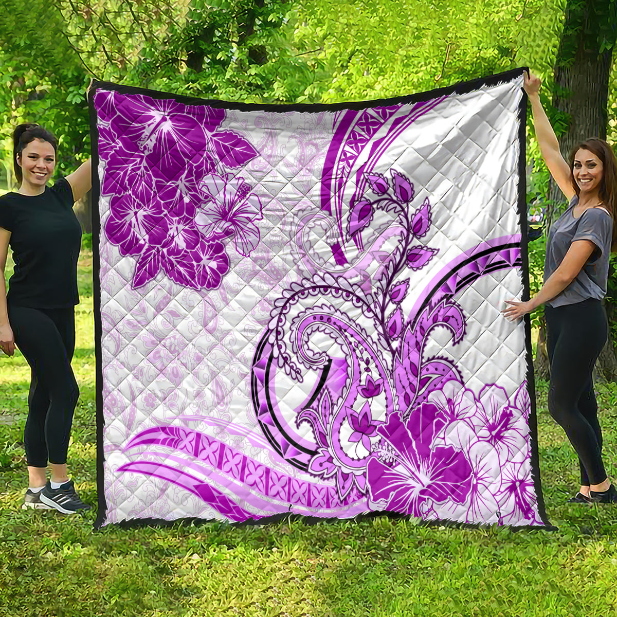 Polynesia Paisley Quilt Mix Pink Polynesian Pattern LT05 - Polynesian Pride