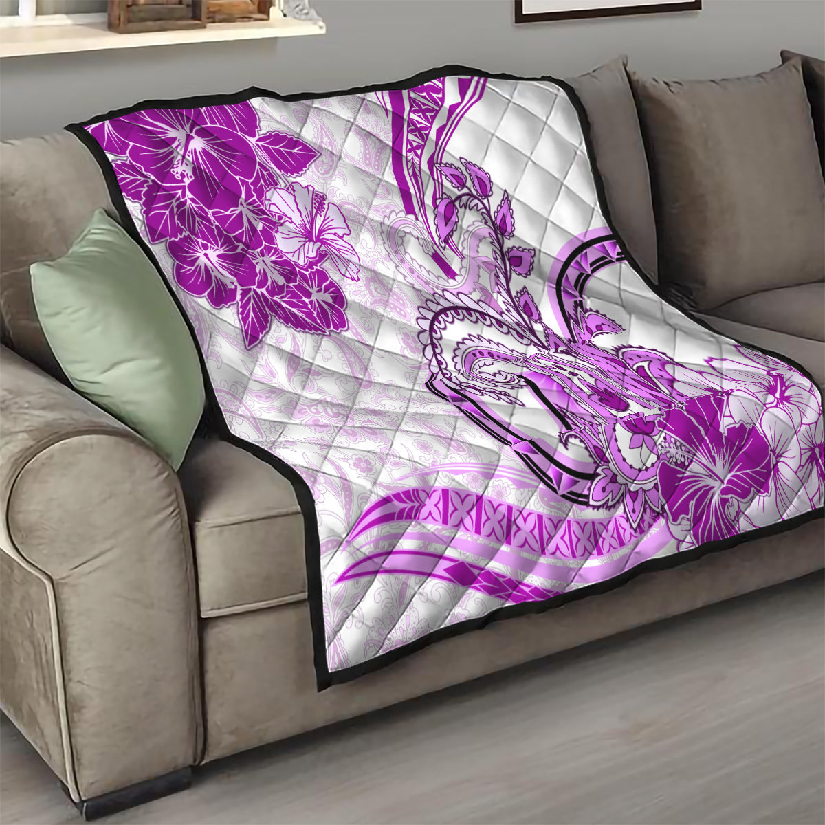 Polynesia Paisley Quilt Mix Pink Polynesian Pattern LT05 - Polynesian Pride