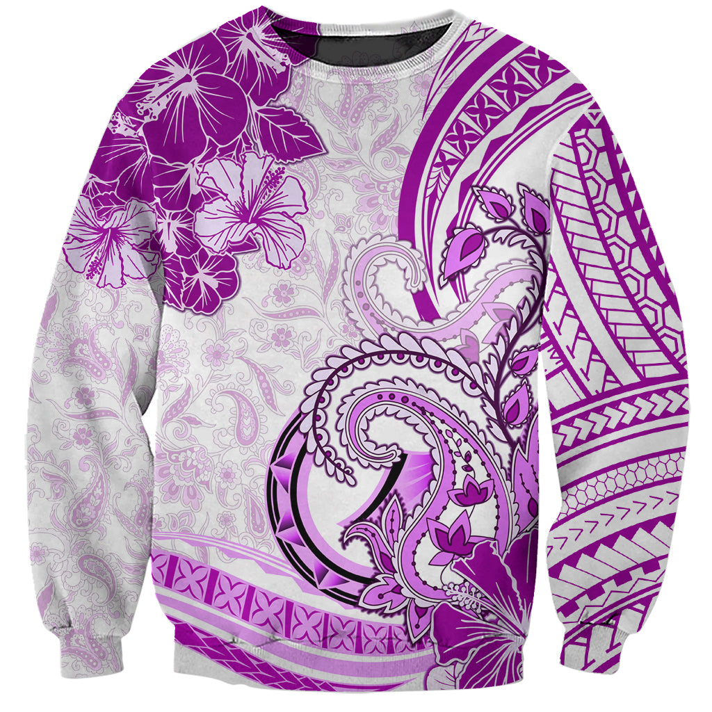 Polynesia Paisley Sweatshirt Mix Pink Polynesian Pattern LT05 Unisex Pink - Polynesian Pride