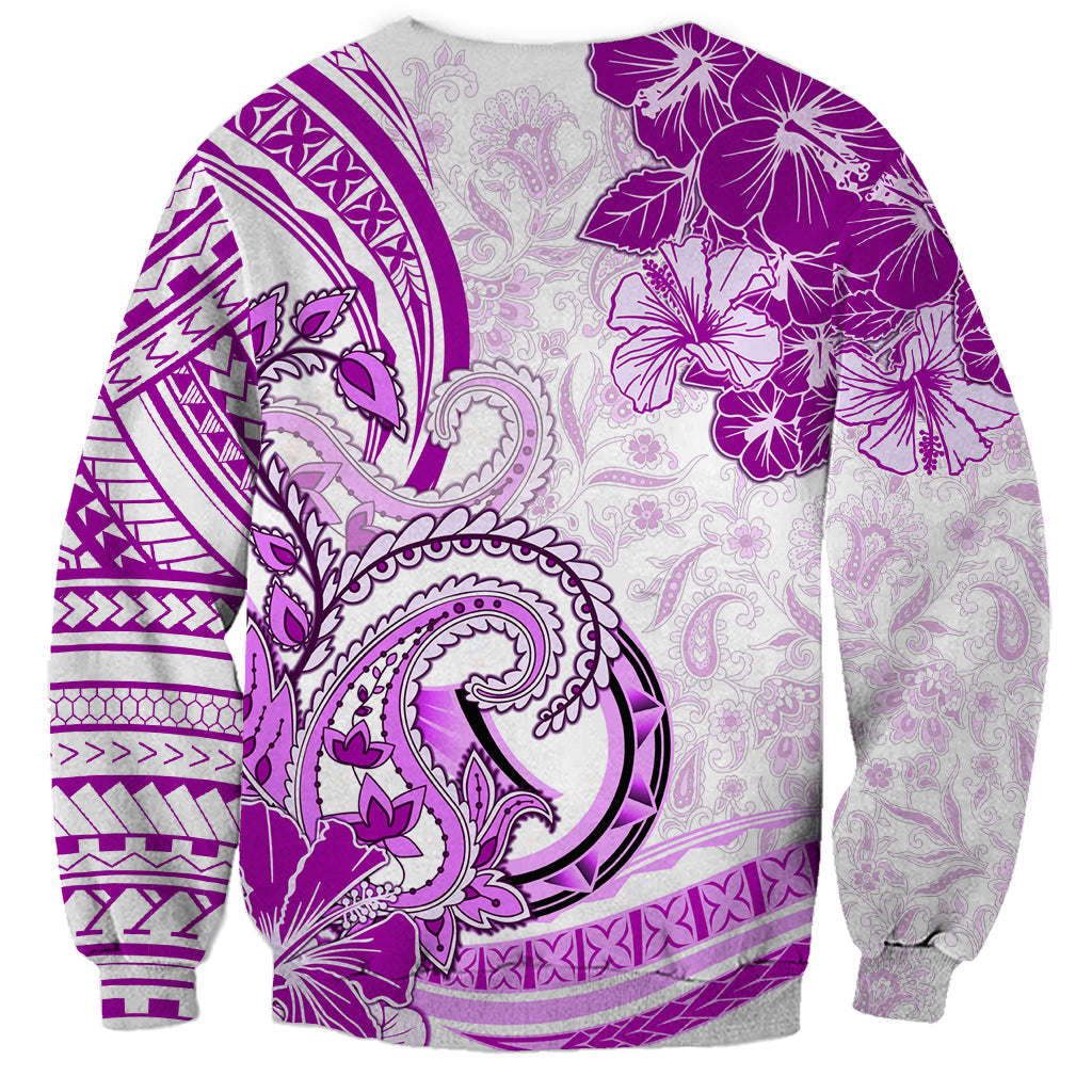 Polynesia Paisley Sweatshirt Mix Pink Polynesian Pattern LT05 - Polynesian Pride