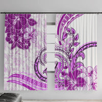 Polynesia Paisley Window Curtain Mix Pink Polynesian Pattern LT05 With Hooks Pink - Polynesian Pride