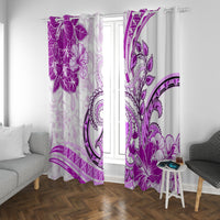 Polynesia Paisley Window Curtain Mix Pink Polynesian Pattern LT05 With Grommets Pink - Polynesian Pride