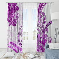 Polynesia Paisley Window Curtain Mix Pink Polynesian Pattern LT05 - Polynesian Pride